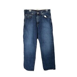 Calvin Klein Men's Straight Leg Blue Denim Jeans Size 34x30 Dark Wash